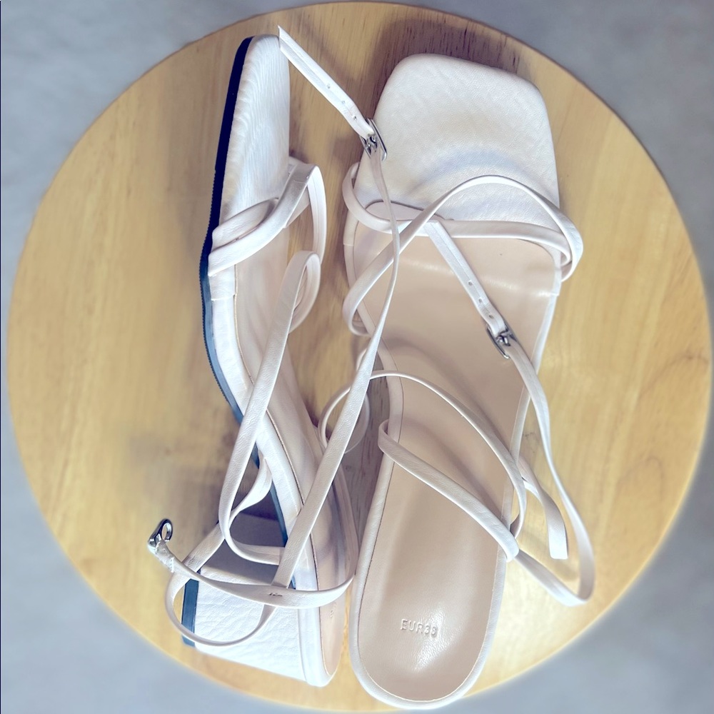 Cute, strappy heels with quick release buckles.